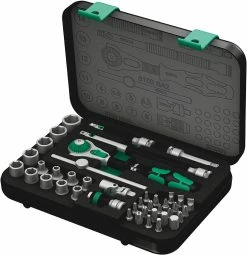 Wera 8100 SA 2 Jeu Cliquet Zyklop Speed à Carré 1/4" Métrique