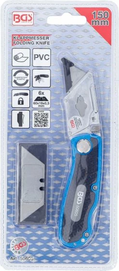 BGS Technic Couteau Pliant Avec Lames De Rechange 12 BGS Technic Couteau Pliant Avec Lames De Rechange -Vélo Soldes BGS technic 50605 20126339 Klappmesser inkl Ersatzklingen 7