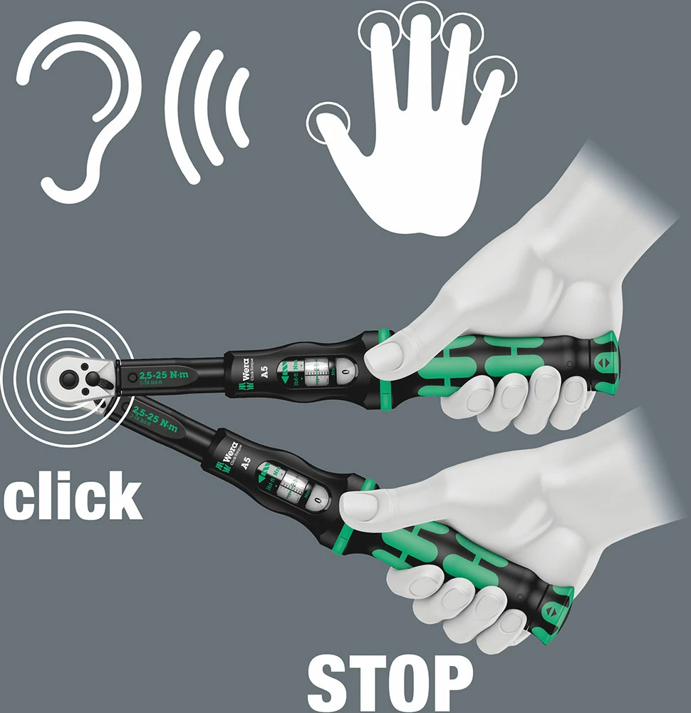 Wera Click-Torque B1 - Clé Dynamométrique à Cliquet 3/8" (10-50Nm) 7 Wera Click-Torque B1 - Clé Dynamométrique à Cliquet 3/8" (10-50Nm) – Image 5