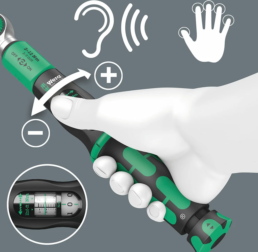 Wera Safe-Torque A1 Set 1 - Clé Dynamométrique 1/4" (2-12Nm) 8 Wera Safe-Torque A1 Set 1 - Clé Dynamométrique 1/4" (2-12Nm) – Image 6