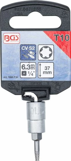 BGS Technic Jeu De Douilles à Embout D'extraction De Vis Pour Torx 1/4" Et 3/8" 7 Pièces -Vélo Soldes bgs technic 7098 Schraubenausdreher Bit Einsatz Satz fur Torx 14 und 38 7 teilig 4