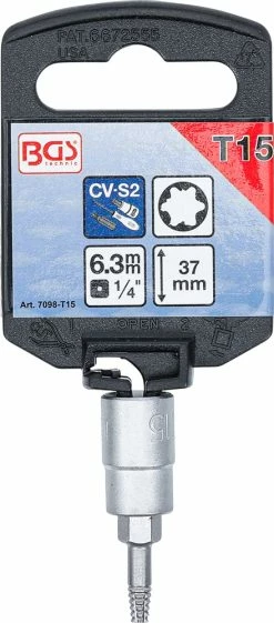 BGS Technic Jeu De Douilles à Embout D'extraction De Vis Pour Torx 1/4" Et 3/8" 7 Pièces -Vélo Soldes bgs technic 7098 Schraubenausdreher Bit Einsatz Satz fur Torx 14 und 38 7 teilig 5